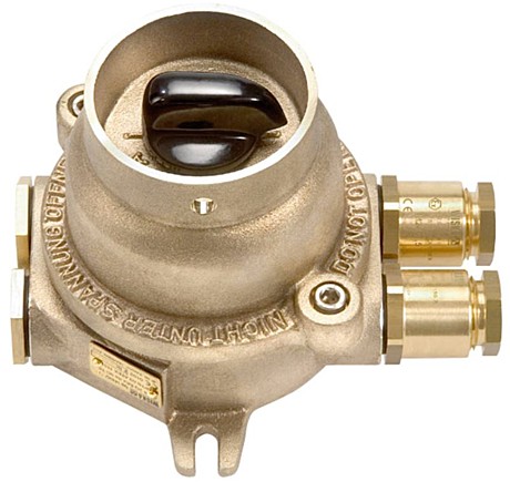Ex-14105/2/2x24-Z14 (DCHH202-1 14105/2) 16A 380V Латунь IP56 -20...+50°C Ex 2xM24x1,5