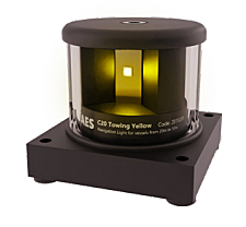 C20-T24-2E-K0-C-100 Towing Yellow 135° Алюминиевый корпус черный, квадратное основание 2nm 1,3W