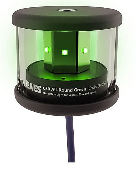 C50-X12-3H-P0-C-100 All-round Green 360° Алюминиевый корпус черный, стандартное основание 3nm 3,2W