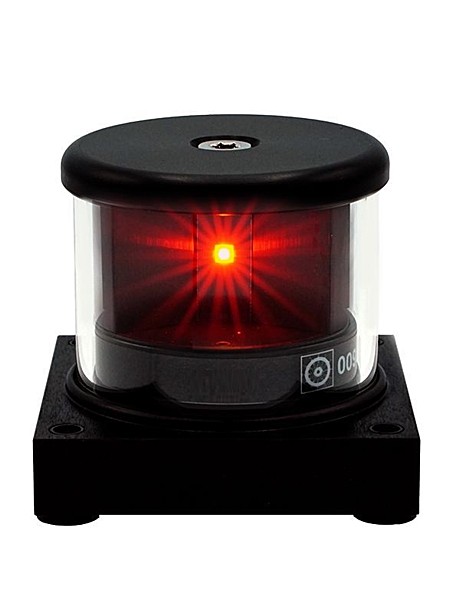 C50-K24-3AP-K0-C-100 Stopping flash Red 135° Алюминиевый корпус черный, квадратное основание 3nm 1,9