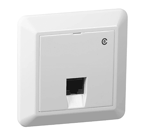 RS16/MOD I 1X8 cat.6 UTP PH Розетка судовая компьютерная одиночная встраиваемая IP20 6942072 (4547)