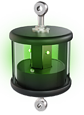 C20-X24-2H-P0-C-100 All-round Green 360° Алюминиевый корпус черный, стандартное основание 2nm 1,8W