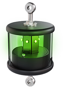 C50-X24-3H-P0-C-100 All-round Green 360° Алюминиевый корпус черный, стандартное основание 3nm 3,2W
