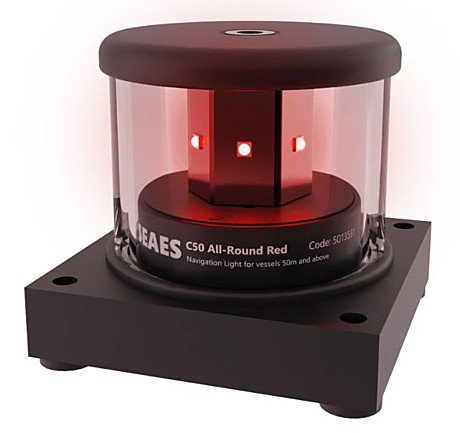 C50-X24-3A-K0-C-100 All-round Red 360° Алюминиевый корпус черный, квадратное основание 3nm 3,3W