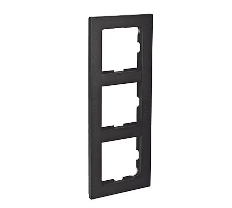 Plus Cover plate 3-frame FLUSH BLACK Рамка трехместная 1427411 (3795) 