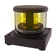 C50-X24-3E-K0-C-100 All-round Yellow 360° Алюминиевый корпус черный, квадратное основание 3nm 3,4W