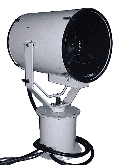 LX480RC 1000W 220-240VAC Remote control Xenon Searchlight 230В 60Гц IP66 Та-50...+60°С 