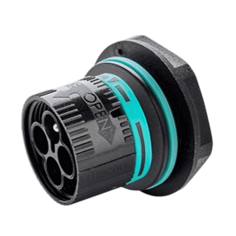 Mini Plug Connector panel-mounted Розетка 4P 0,5-1,5mm2 17,5A 500VAC M25, толщина панели 7mm THB.387