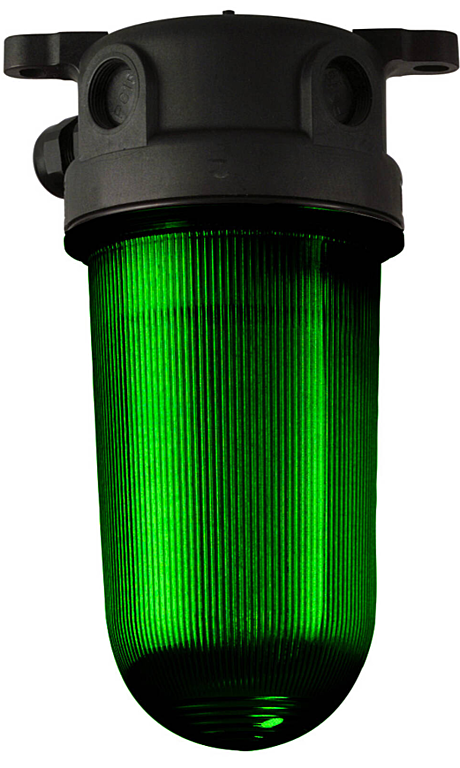 2000/E27/gn 230В max75Вт E27, IP68, -30..+45°C 2xM20, плафон PC