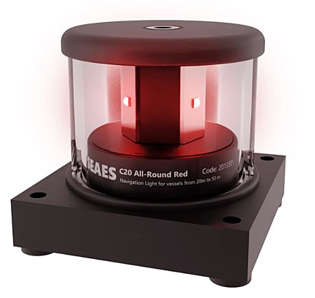 C20-X24-2A-K0-C-100 All-round Red 360° Алюминиевый корпус черный, квадратное основание 2nm 1,9W