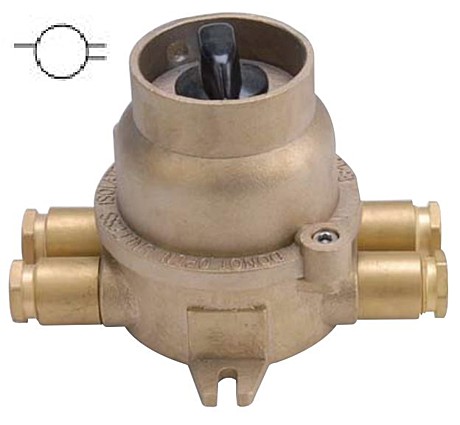 Ex-14105/3/3x24-Z14 (DCHH202-3 14105/3) 16A 380V Латунь IP56 -20...+50°C Ex 3xM24x1,5