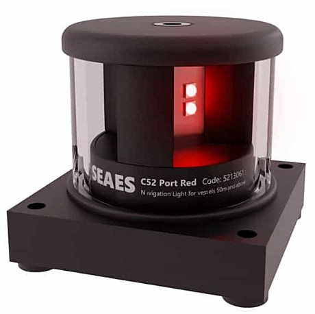 C52-P24-3A-K0-C-100 Port double Red 112,5° Алюм. корпус черный, квадр. основание 3nm 2x1,9W