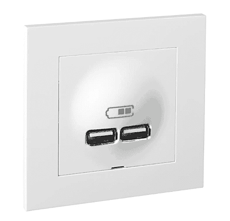 Plus USB 2,1A I PH Розетка судовая для USB одиночная встраиваемая IP20 6630077 (5983)