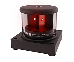 C50-O24-3A-K0-C-100 Signal Red 180° Алюминиевый корпус черный, квадратное основание 3nm 3,3W