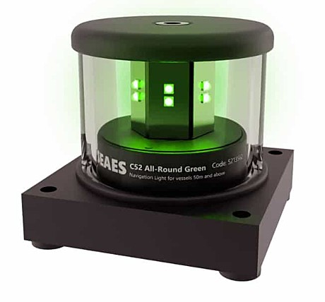 C52-X24-3H-K0-C-100 All-round double Green 360° Алюминиевый корпус черный, квадратное основание 3nm 