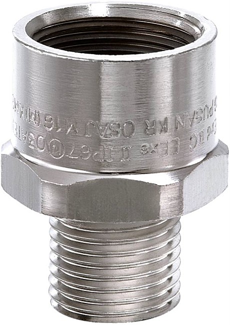 OSAJ 25/M20(M)*M25(F) IP66/67 -60°C...+110°C Ник. латунь Ex eb, Ex tb, Ex db (1 шт/уп)