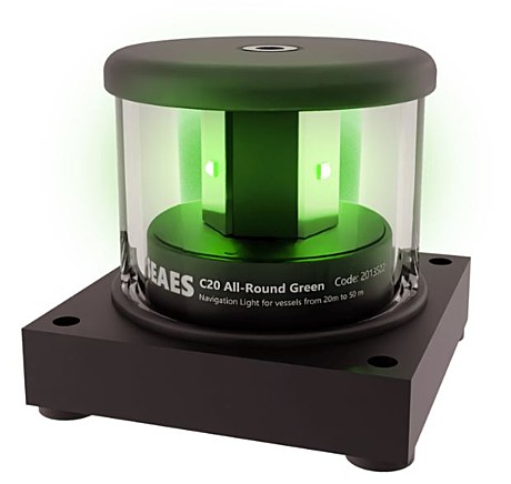 C20-X24-2H-K0-C-100 All-round Green 360° Алюминиевый корпус черный, квадратное основание 2nm 1,8W