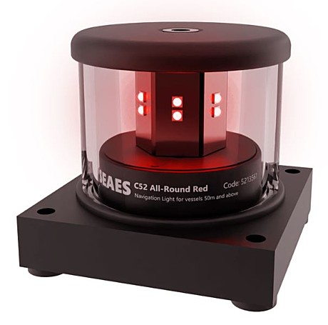 C52-X24-3A-K0-C-100 All-round double Red 360° Алюминиевый корпус черный, квадратное основание 3nm 2x