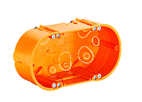 Two-gang junction box, Depth 47 mm 142x71x47,5мм полипропилен IP30 9062-02