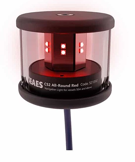 C52-X24-3A-00-C-100 All-round double Red 360° Алюминиевый корпус черный, стандартное основание 3nm 2